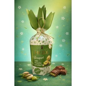   Heidi-Tejcsokoládé 40% pisztáciás töltelékkel és Kadayif tésztával.