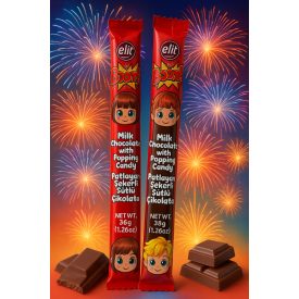 Elit Stick Popping robbanócukros tejcsokoládé rúd 36g