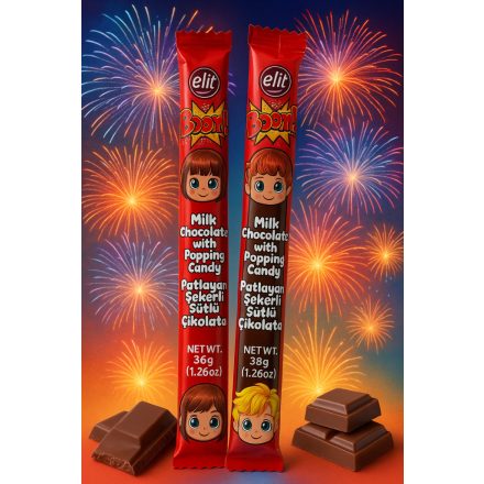 Elit Stick Popping robbanócukros tejcsokoládé rúd 36g