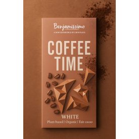   Benjamissimo-Bio fehér csokoládé -kávéval. Gluténmentes,Vegán termék!
