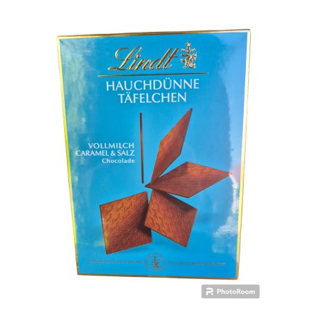 Lindt-Tejcsokoládé- sós-tejszínes karamellel (13%).  