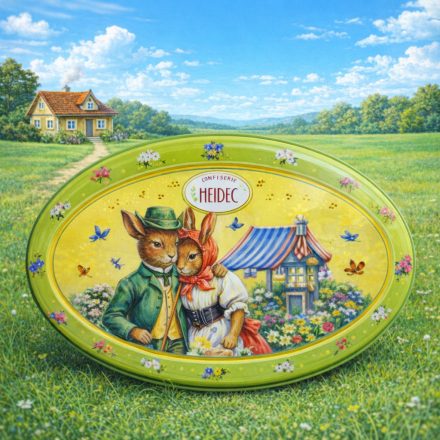 Heidel tejcsokoládé pralinékrémmel és tejkrémmel töltve.(Fémdoboz)