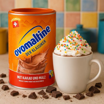 Ovomaltime -Kakaó tartalmú italpor, svájci csokoládéval. 500g