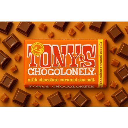 TONY'S -tejcsokoládé karmellel és tengeri sóval.