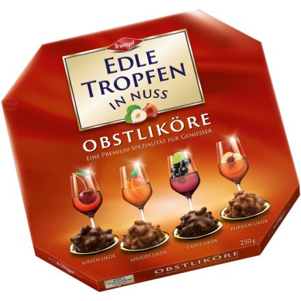 Trumpf-Edle Tropfen, alkoholos praliné.