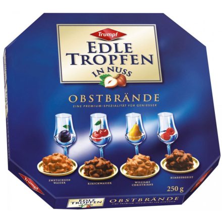 Trumpf-Edle Tropfen, alkoholos praliné.