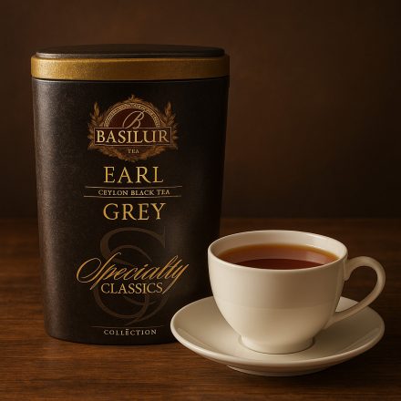 Basilur szálas tea,fémdobozban.
