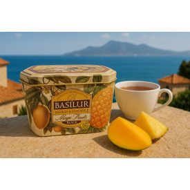 Basilur filteres tea fémdobozban.