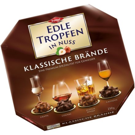 Trumpf-Edle Tropfen, alkoholos praliné.