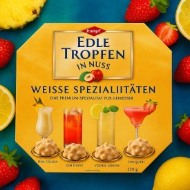 Trumpf-Edle Tropfen, alkoholos praliné.