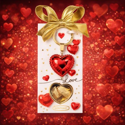 Günthart mogyorókrémes praliné-szíves kulcstartóval