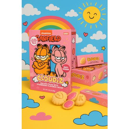 Eper ízű krémmel töltött mini keksz