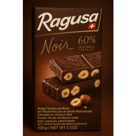 Ragusa Noir -Svájci mogyorós csokoládé