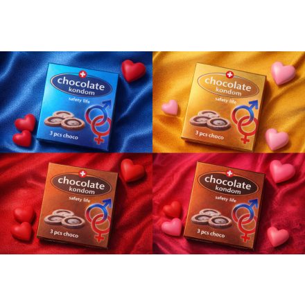 Óvszer formájú tejcsokoládé