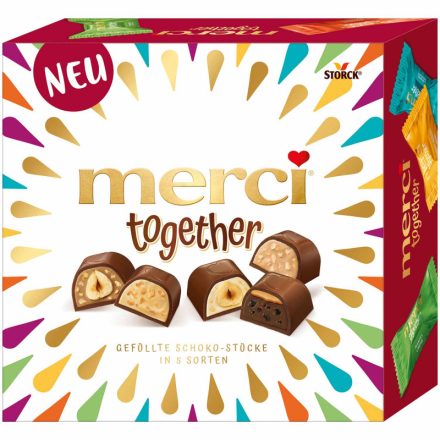 Merci-Vegyes töltött csokoládé praliné.