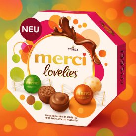 Merci-Vegyes töltött csokoládé praliné.