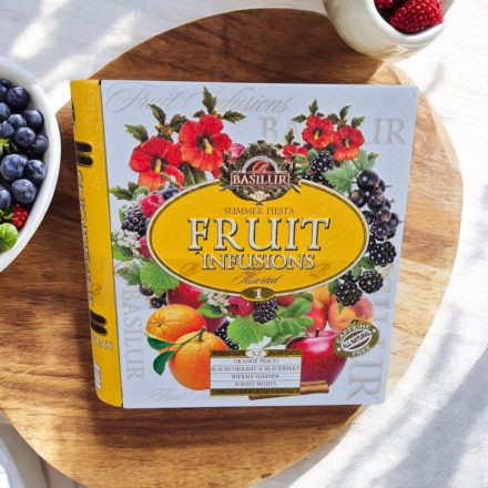 Basilur-Gyümölcstea válogatás,fémdobozban.(1,8gx32db)