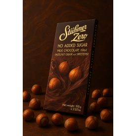 Mogyorókrémes tejcsokoládé édesítőszerrel 